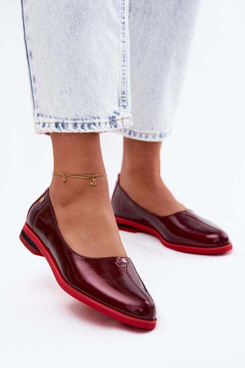 Balerini din piele lăcuită Maciejka