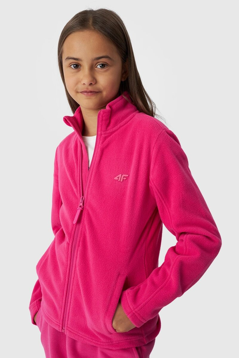 Girls Fleece With Collar Slim Fuchsia 4F