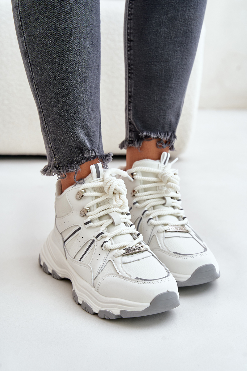 Insulated womens sneakers Big Star white
