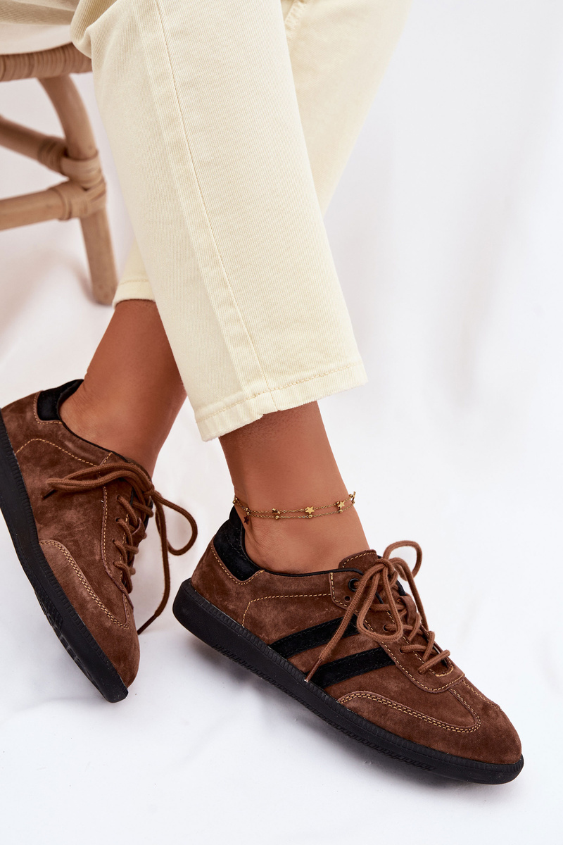 Dámske tenisky Boto Leather Suede hnedé