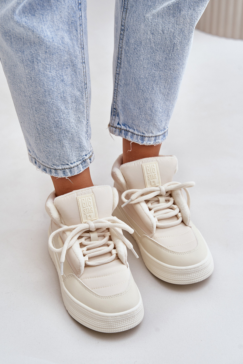 Insulated women's sneakers Big Star cream
