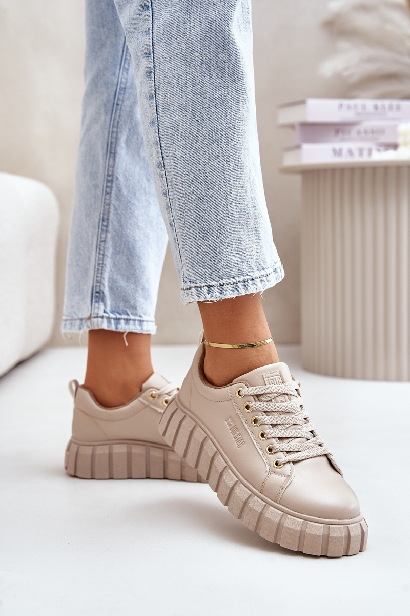 Insulated women's sneakers Big Star beige