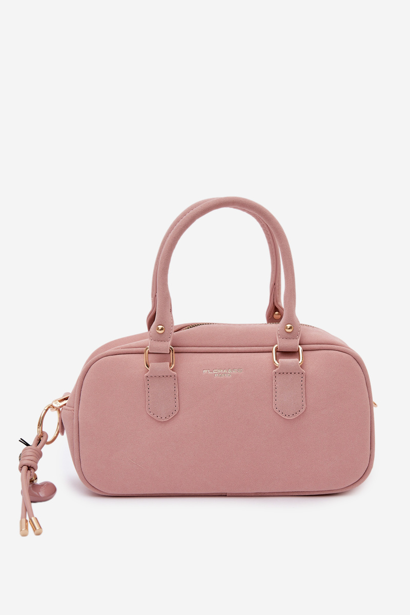 Flora&amp;Co Malá Boxová Kabelka z Eko Semiše Růžová