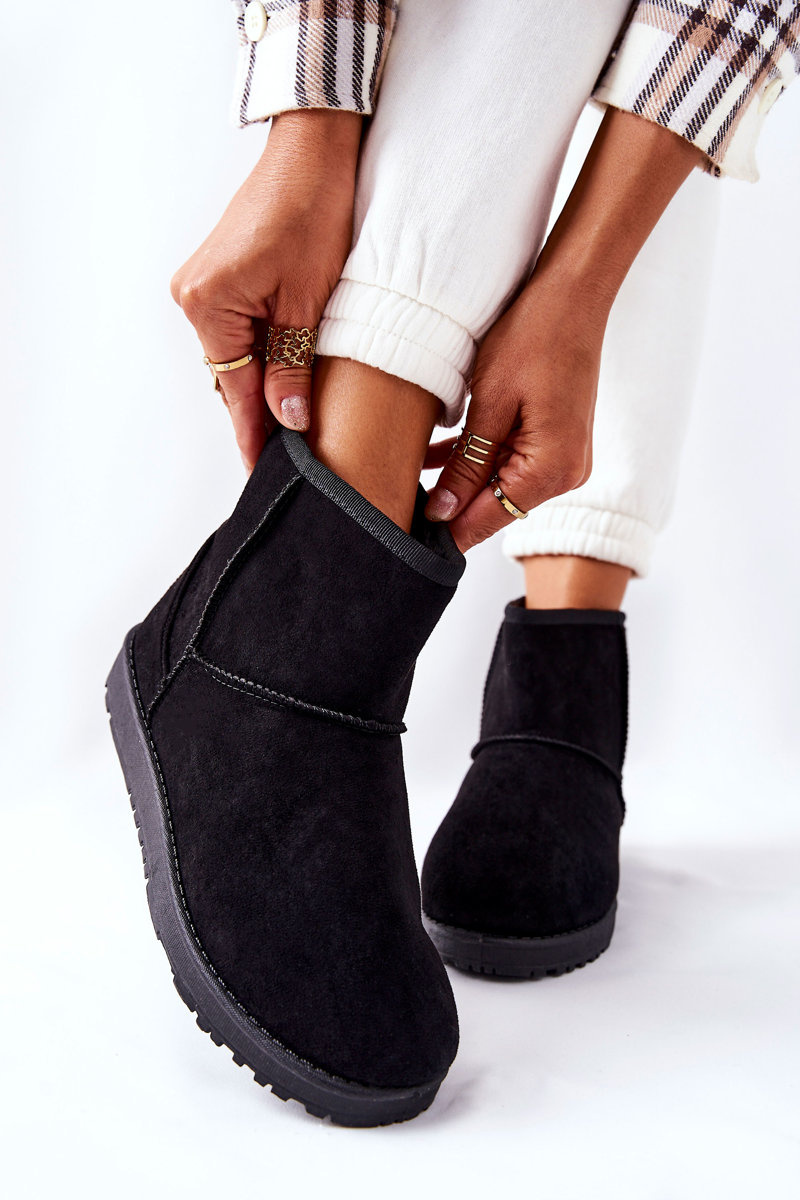 Snow Boots Isolated Fur Black Vicandi