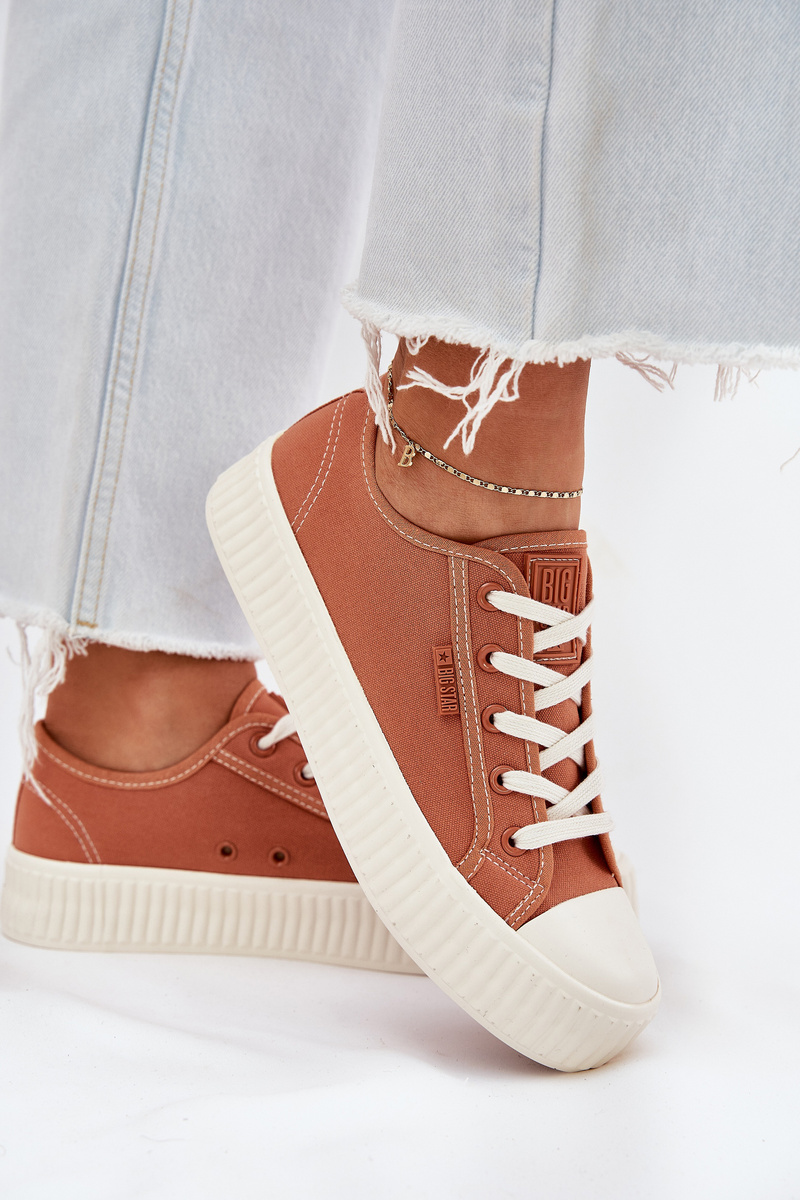 BIG STAR SHOES Dámske textilné tenisky na platforme Big Star