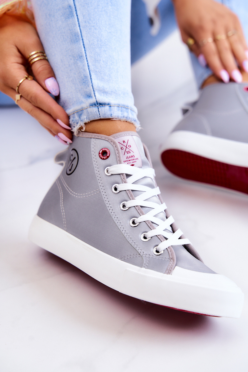 Women's high sneakers Cross Jeans JJ2R4057C gray