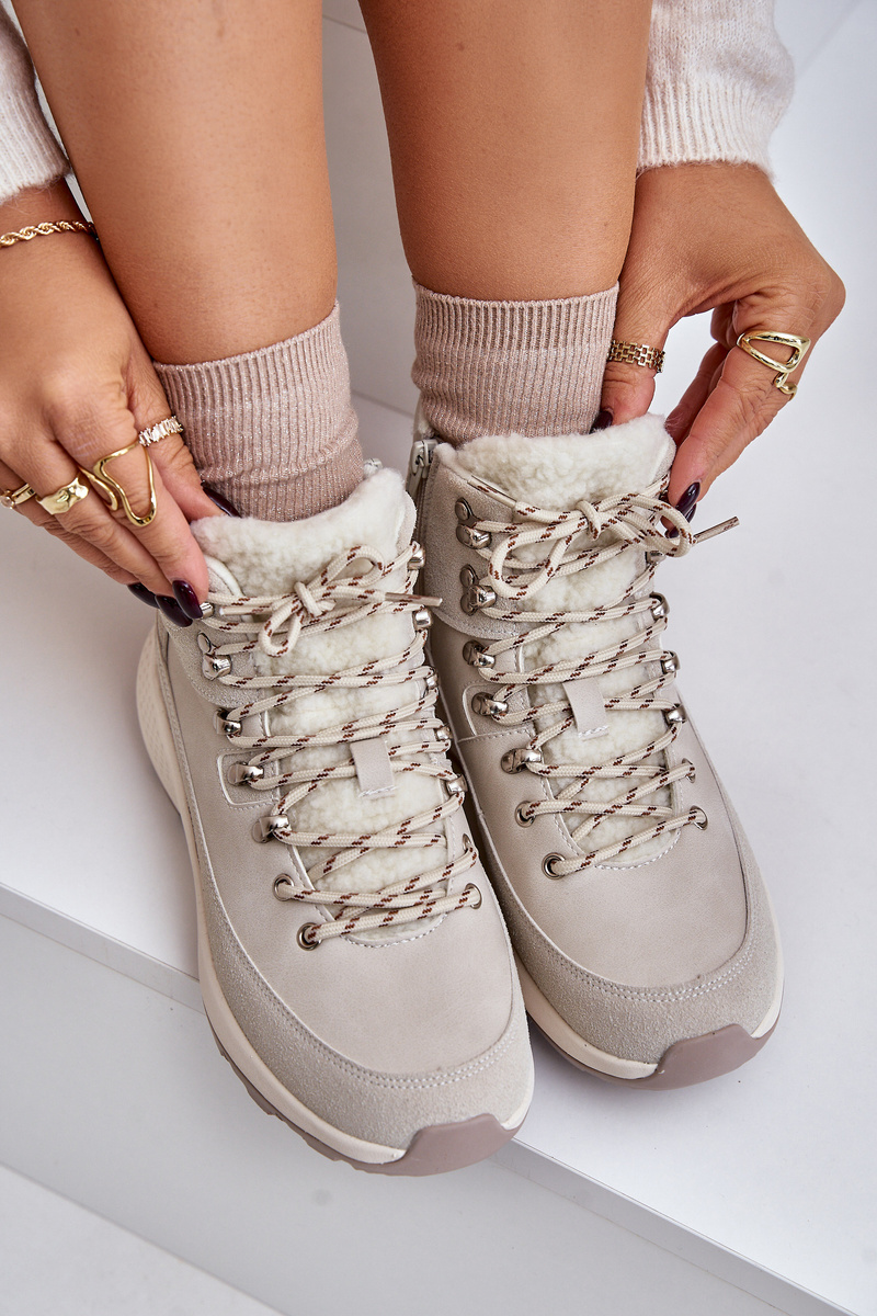 Women's lightweight zip trapper shoes Lee Cooper light beige