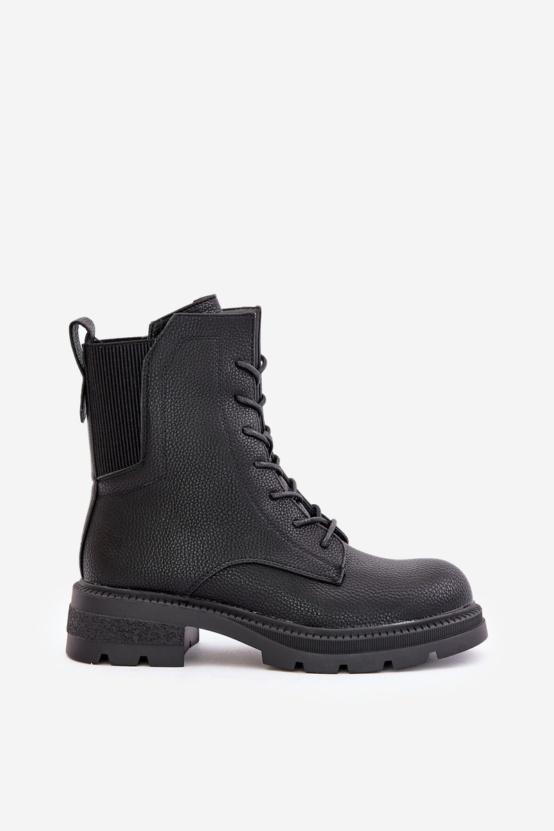 Insulated ankle boots Workery with zip black Leairae