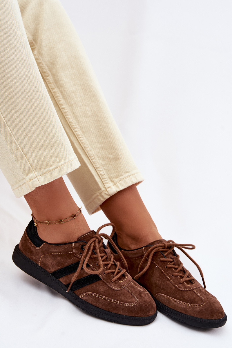 Dámske tenisky Boto Leather Suede hnedé