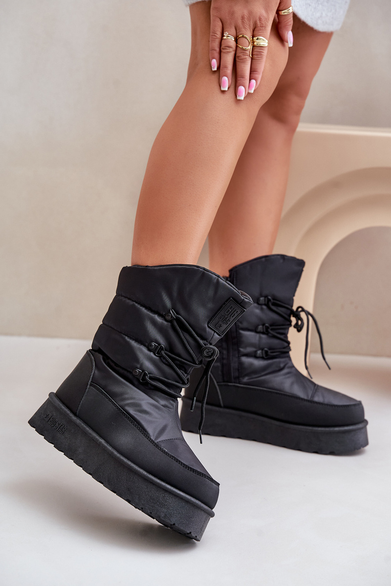 BIG STAR SHOES Snehové čižmy na platforme so zipsom Big Star