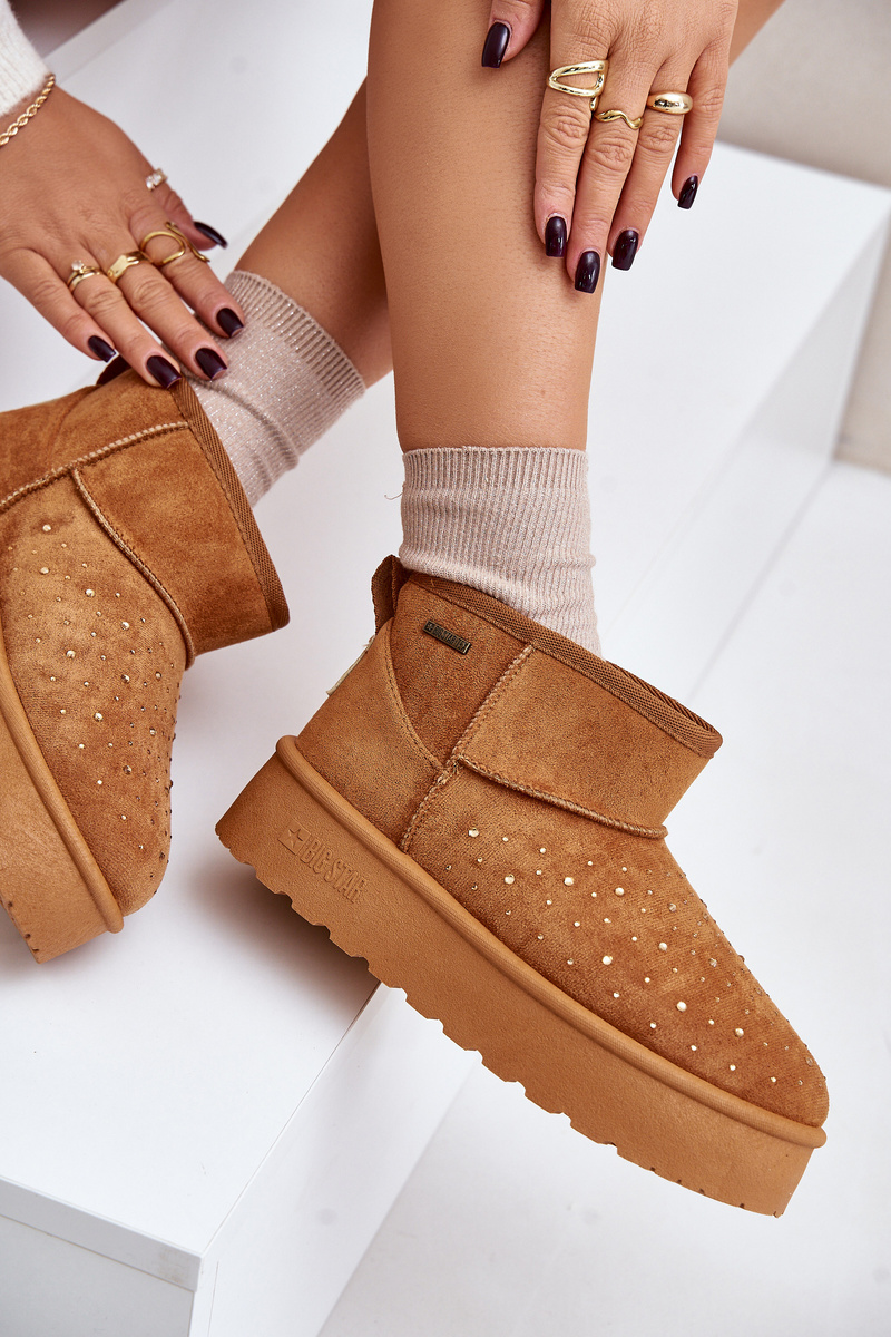Snow boots with platform decoration Big Star OO274A104 Camel