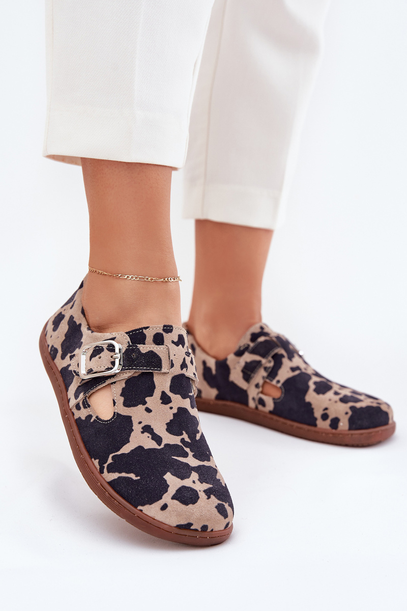 Semišové Polobotky Barefoot Dámske S Prackou Patches Zazoo