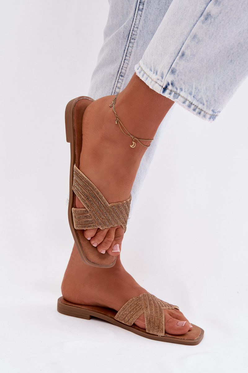 Дамски златни чехли Boto Zinnia