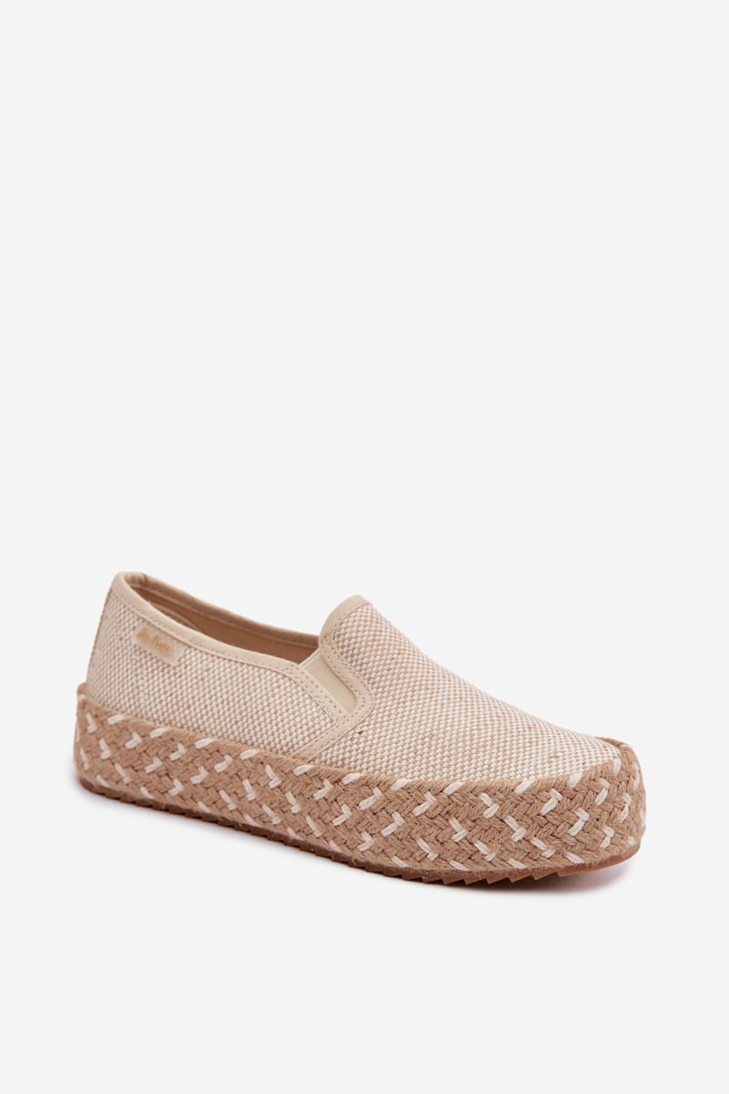 Dámske platformové espadrilky s pletenými detailmi