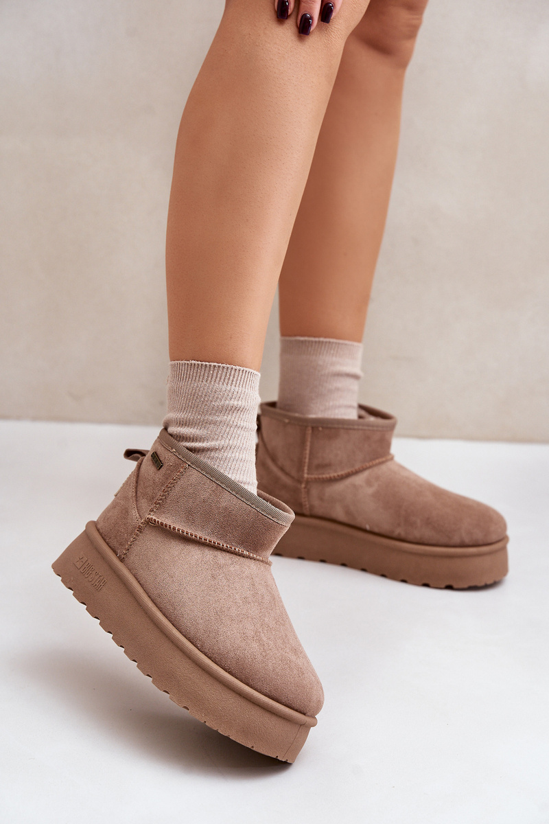 Low snow boots on the Big Star platform OO274A100 beige