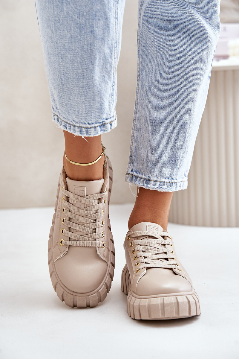 Insulated women's sneakers Big Star beige