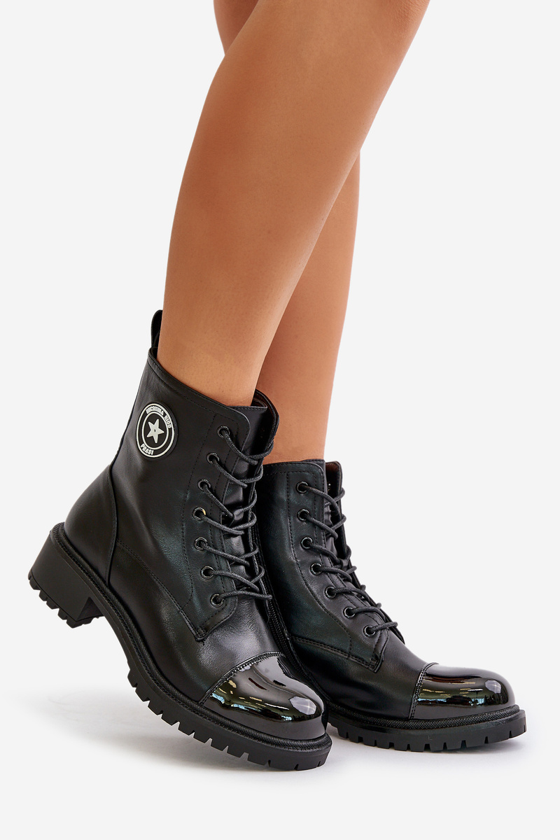 Workery ankle boots with zip insulated black Soratta