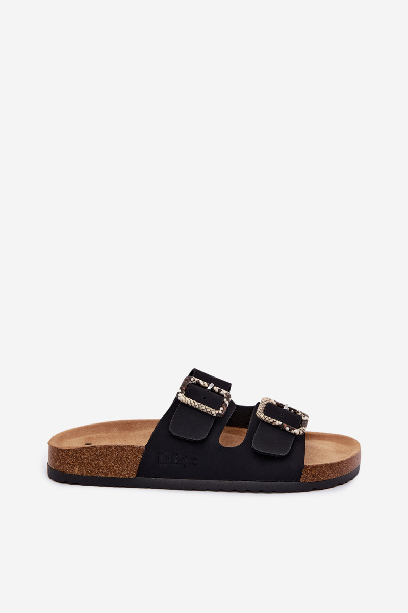 Dámske čierne šľapky so šnúrkami Lee Cooper