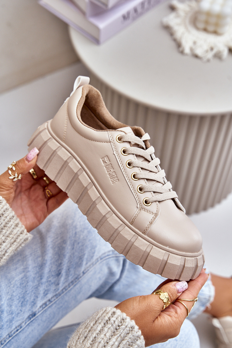 Insulated women's sneakers Big Star beige