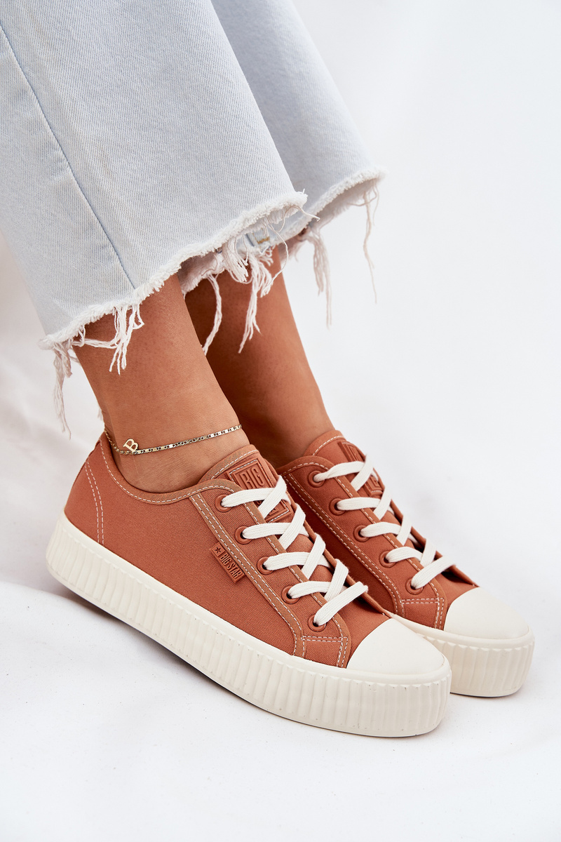 BIG STAR SHOES Dámske textilné tenisky na platforme Big Star