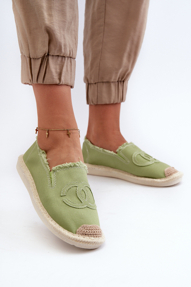 PS1 Klasické Dámské Espadrily Zelené Flaure