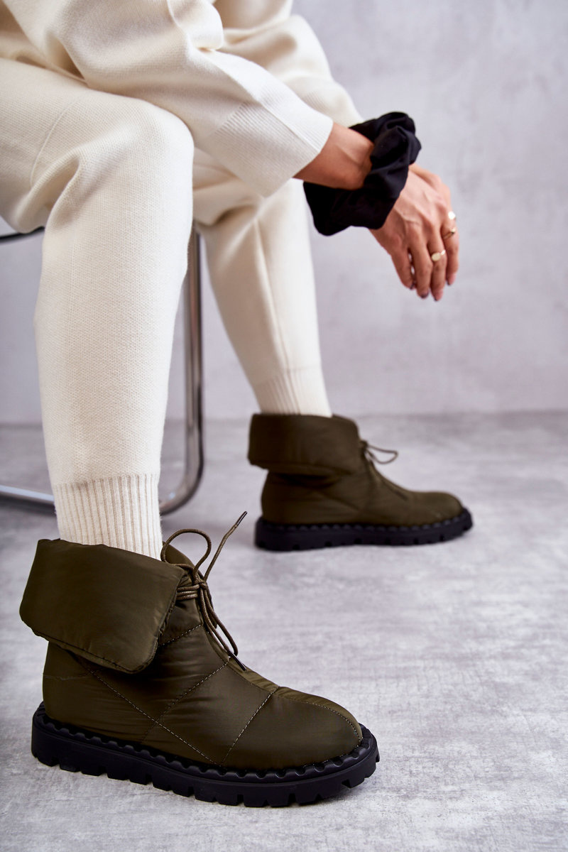 Ghete de zăpadă izolate pentru femei, verde Emelie