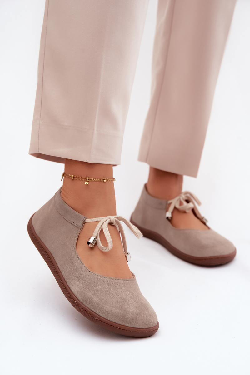 Balerini din piele intoarsa Zazoo