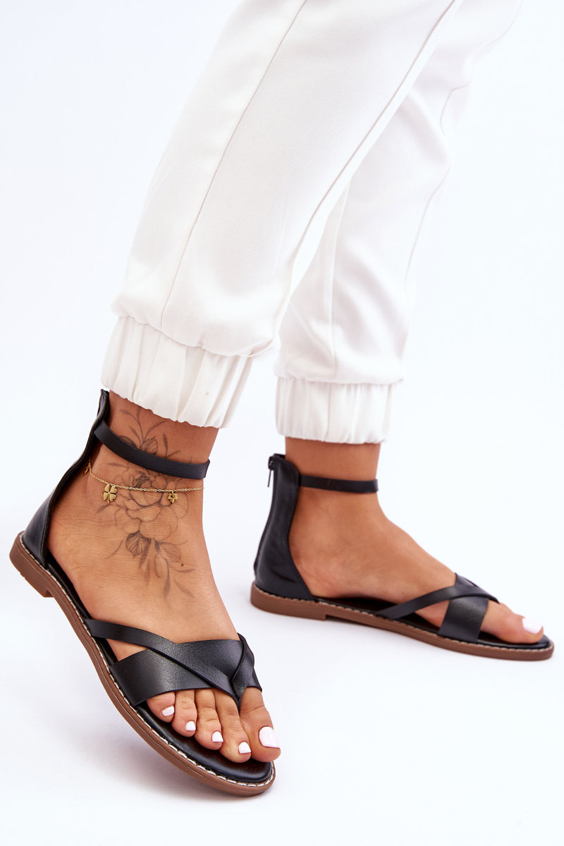 Boto Dámske ploché sandále pre hrad Black Rise Up!