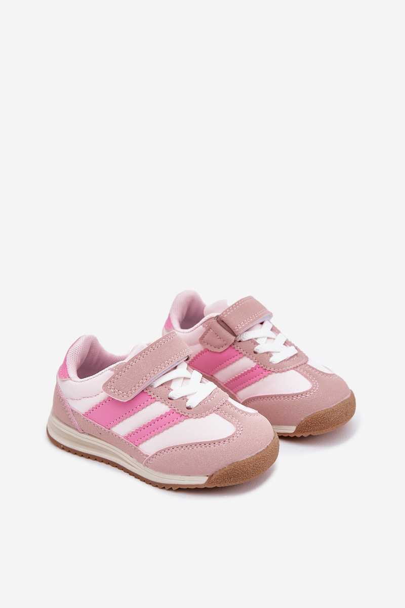 Boto Detské sneakers športové topánky na suchý zips ružové Viona