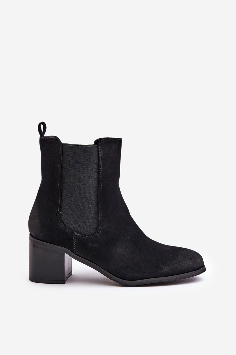 Insulated women's ankle boots with heels black Radeya
