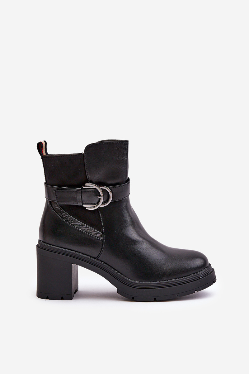 Women's ankle boots with a zipper insulated with a zipper black Inabelle