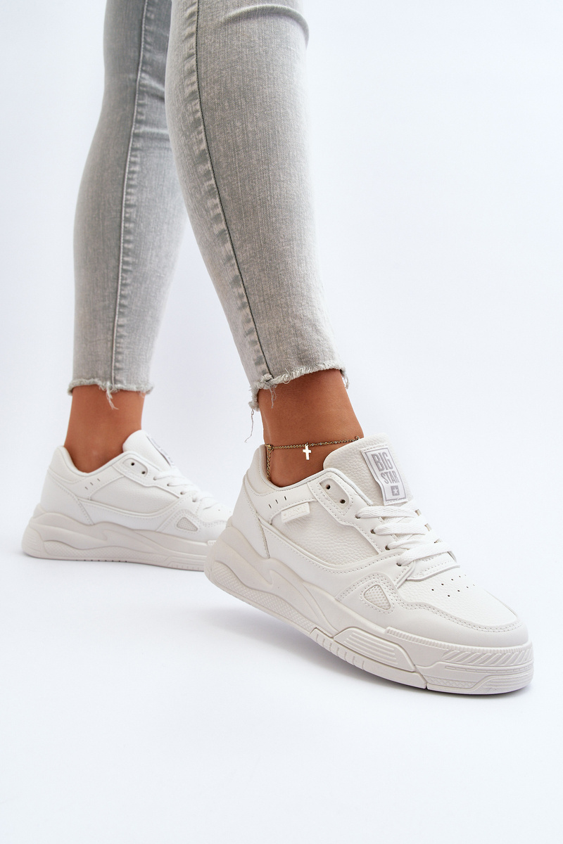BIG STAR SHOES Dámske športové topánky tenisky Big Star MM274354 biela
