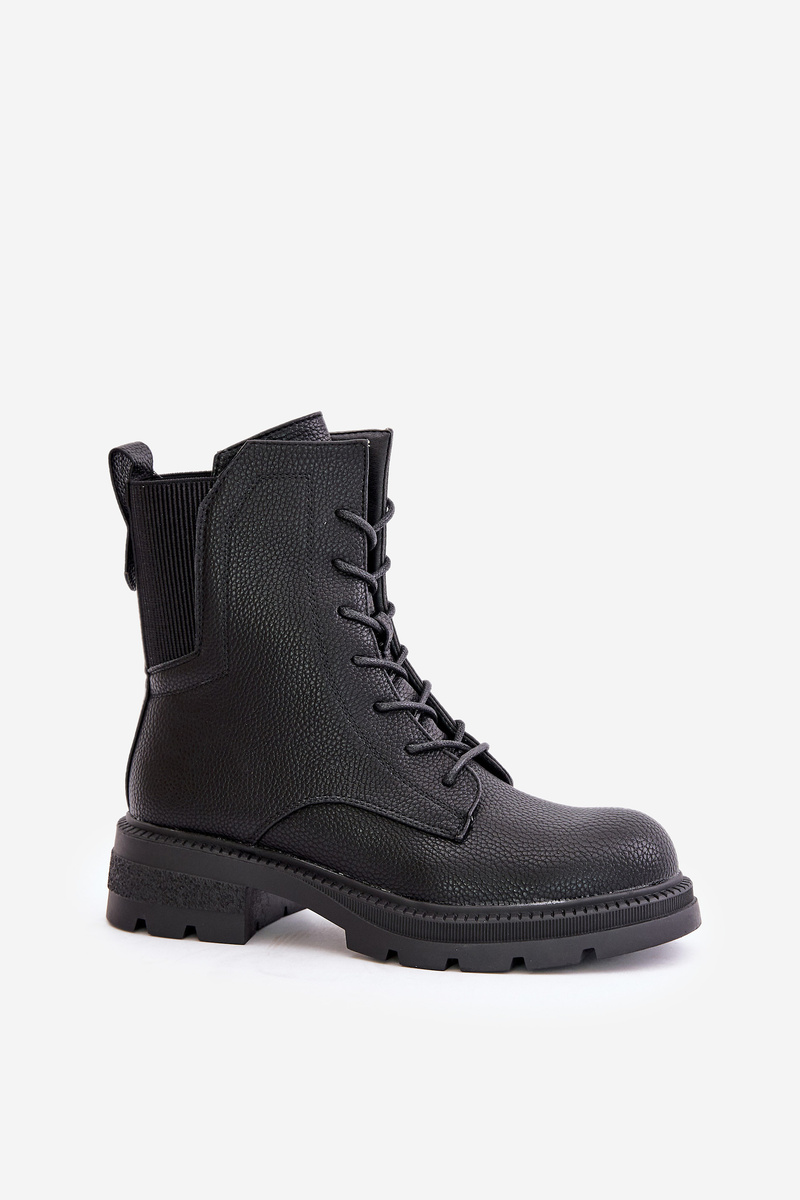 Insulated ankle boots Workery with zip black Leairae