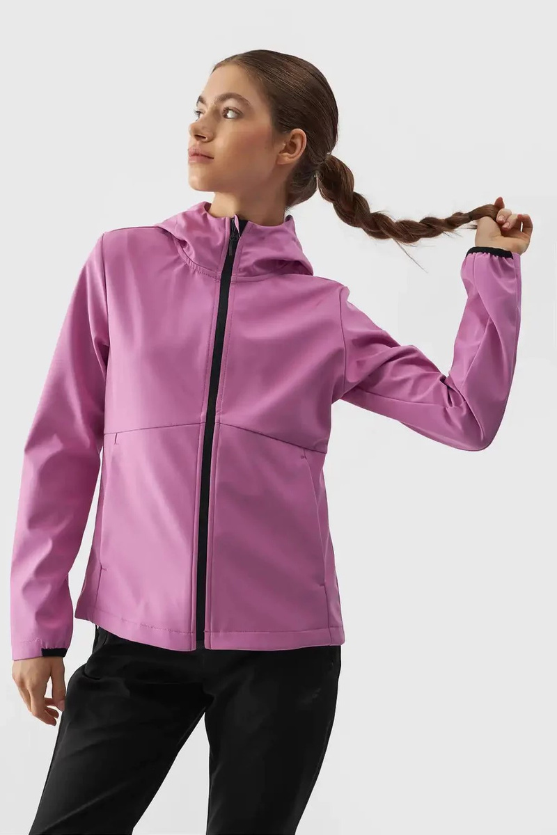 Dámska Bunda 4F Softshell Membrána 5000 4F Ružová 4FWAW24TSO
