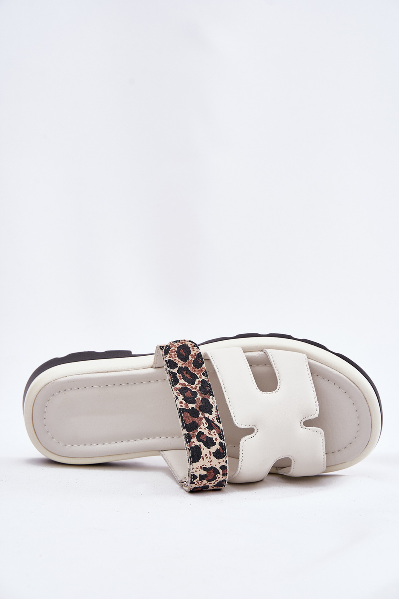 Dámske Kožené Sandále S Velcro Leopard Vinceza
