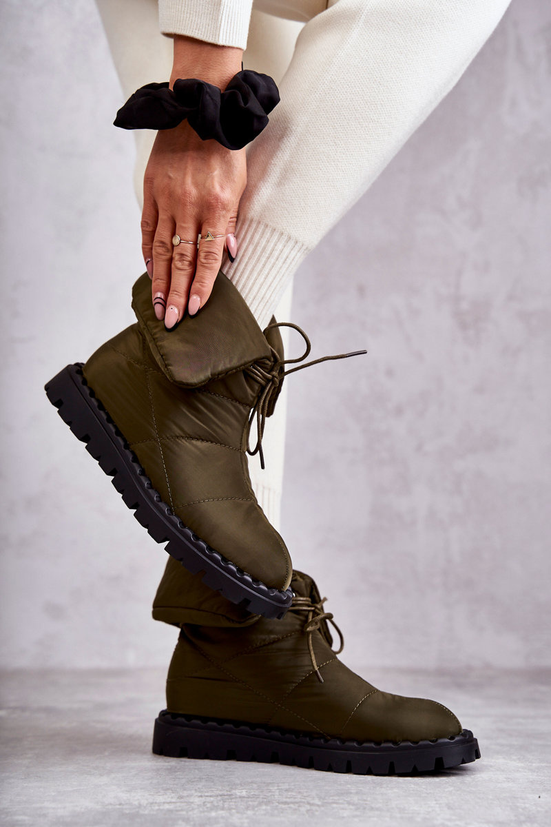 Ghete de zăpadă izolate pentru femei, verde Emelie