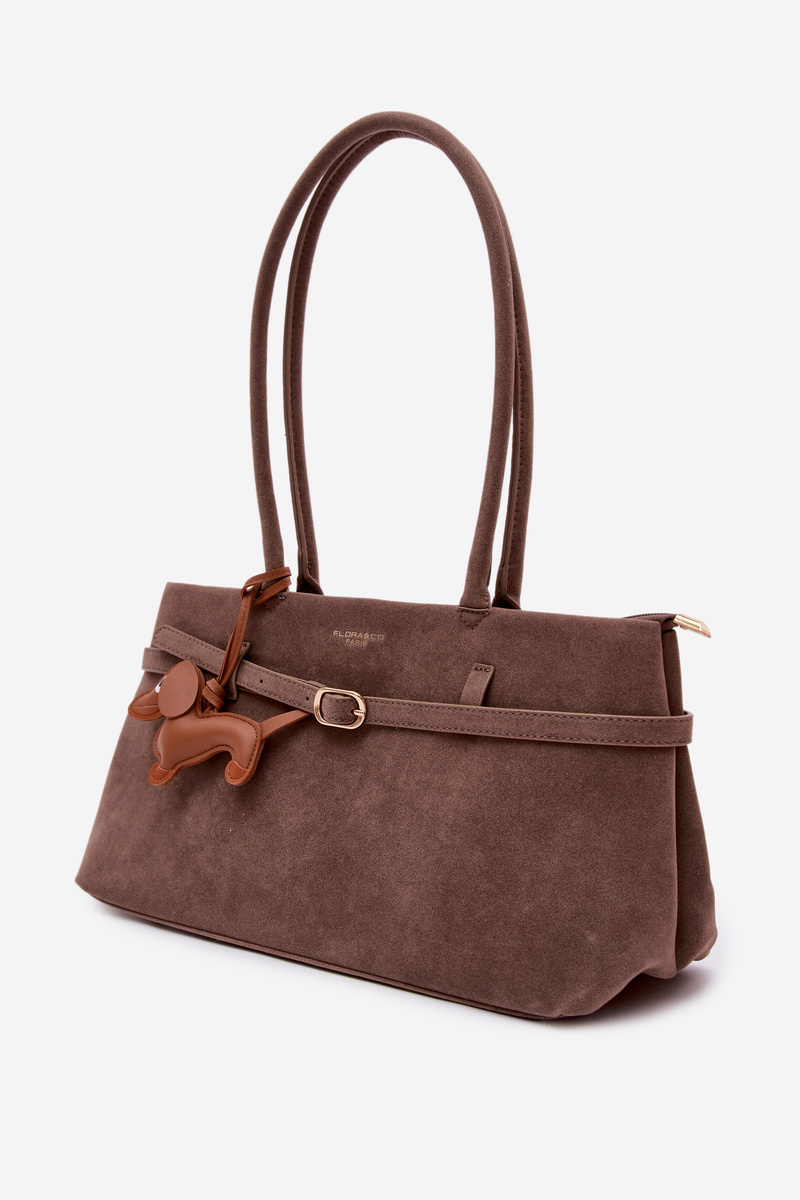 Flora&Co béžová semišová kabelka