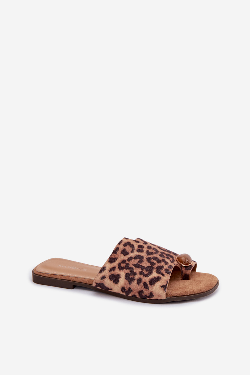 Dámske šľapky s leopardím vzorom