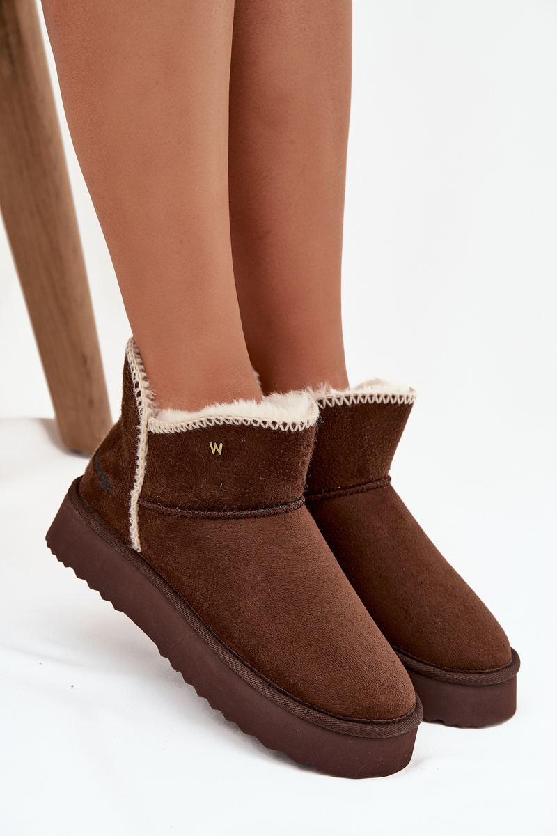 Dámské sněhule na platformě Wrangler 20253093.IKU hnědé 37