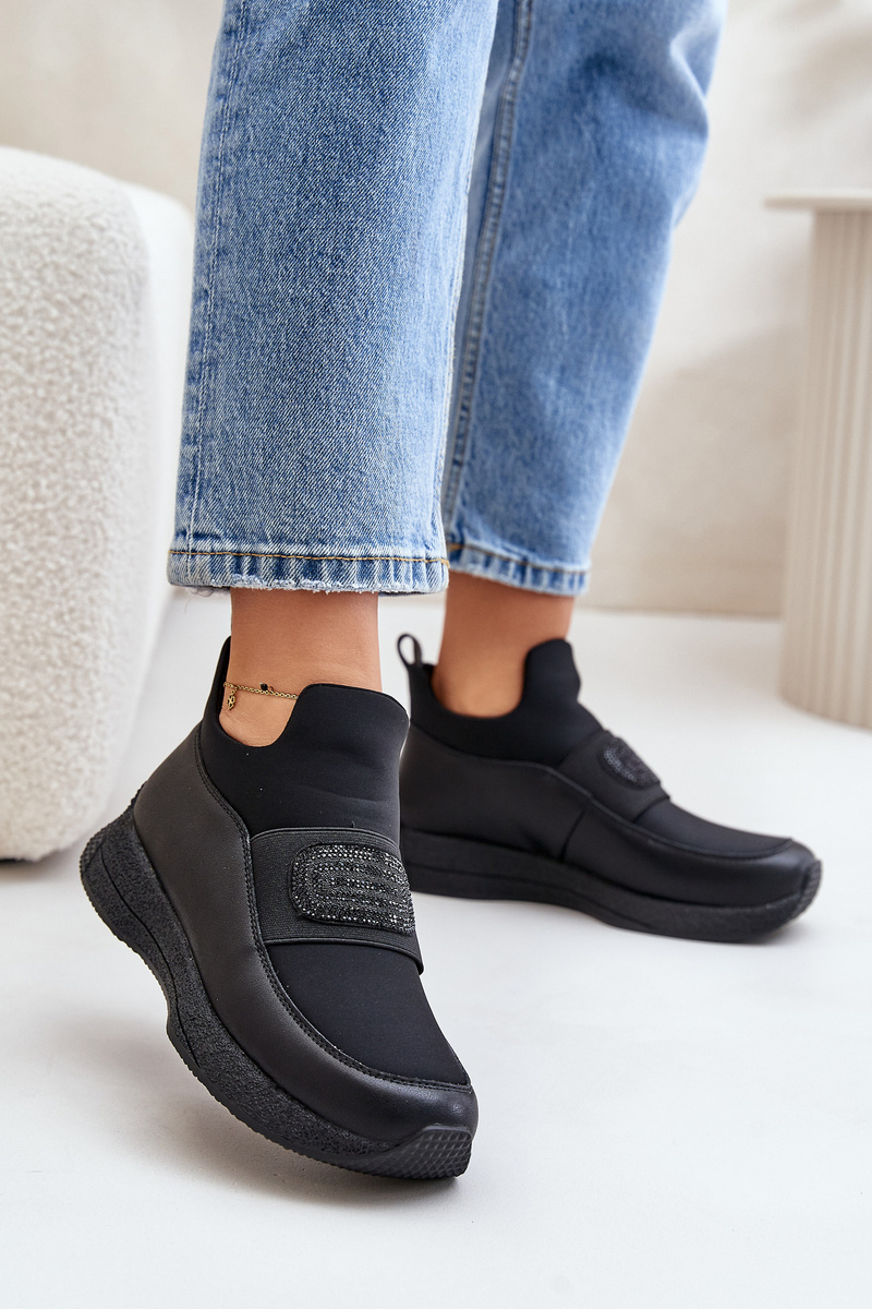 Leather sports shoes black Artiker