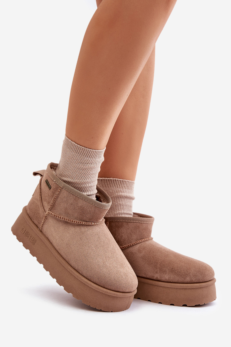 Low snow boots on the Big Star platform OO274A100 beige