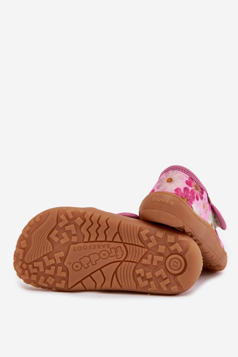 Dievčenské barefoot papuče Kwiatki Froddo