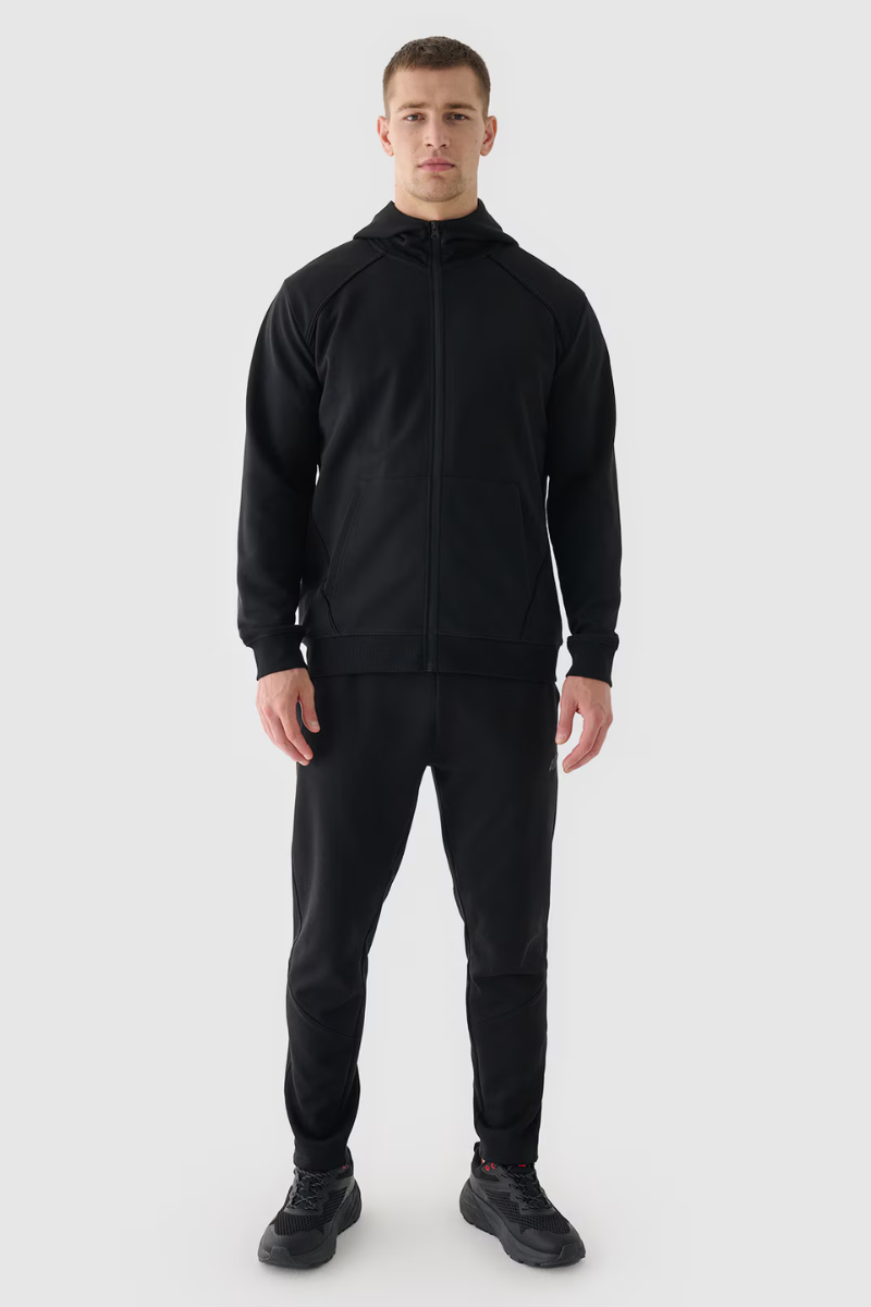 Bluză Polară Cu Glugă 4F Bărbați 4FAW23TFLEM137-20S Negru