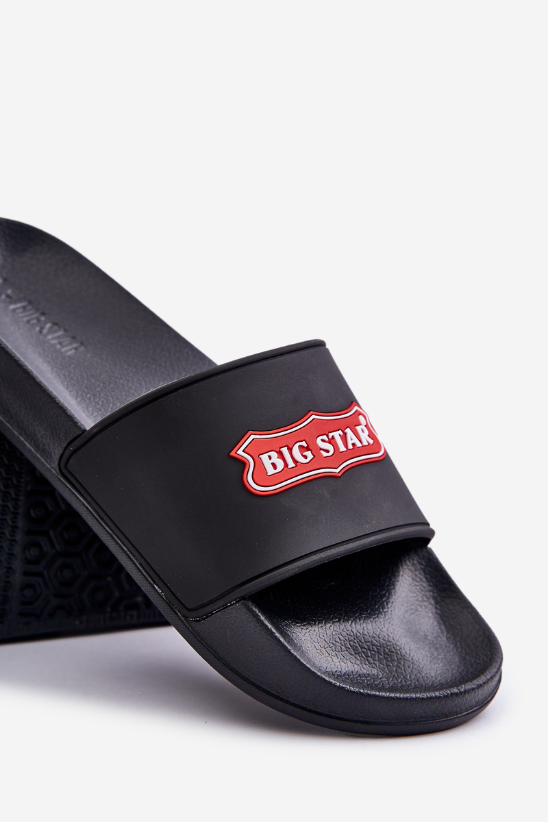 Men&#039;s slippers with Big Star logo black