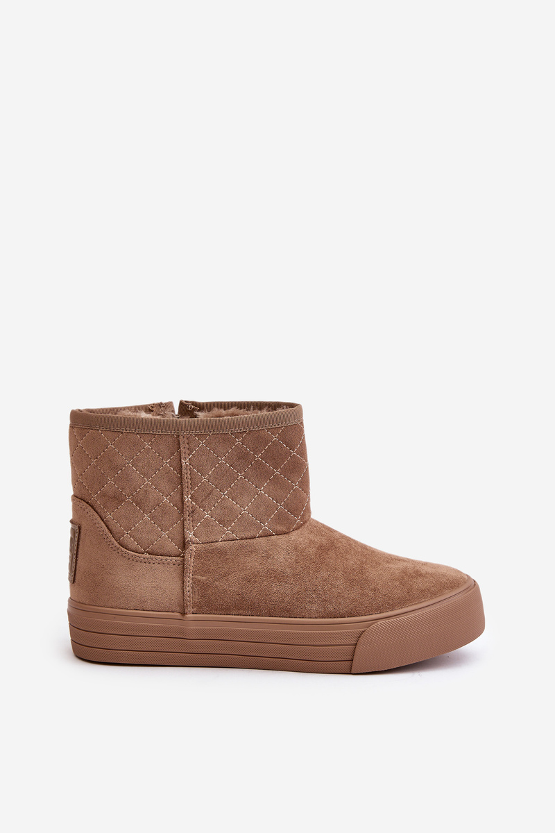 Ankle snow boots with zip insulated with fur Big Star beige
