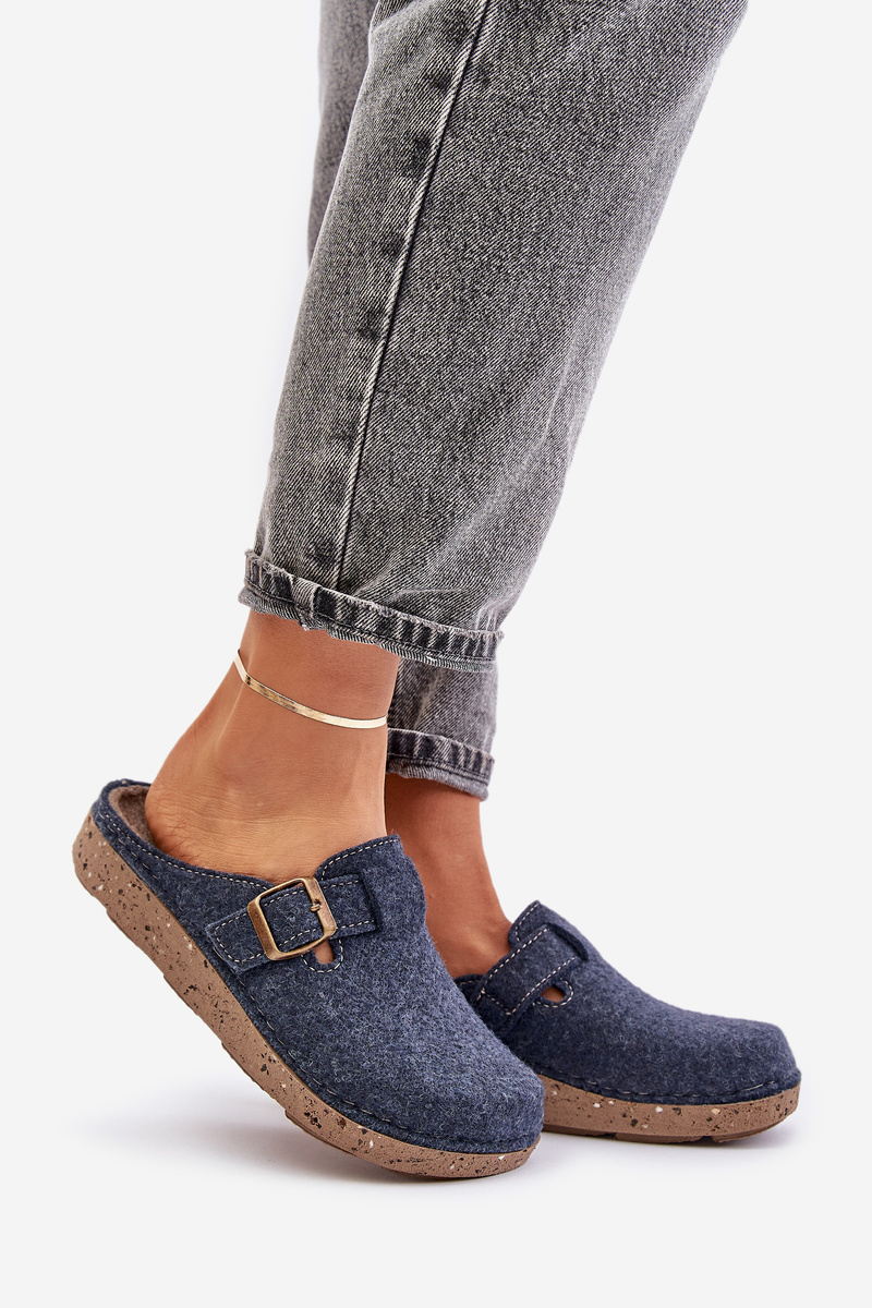 Comfortable women's slippers with Inblu buckle ED000019 blue