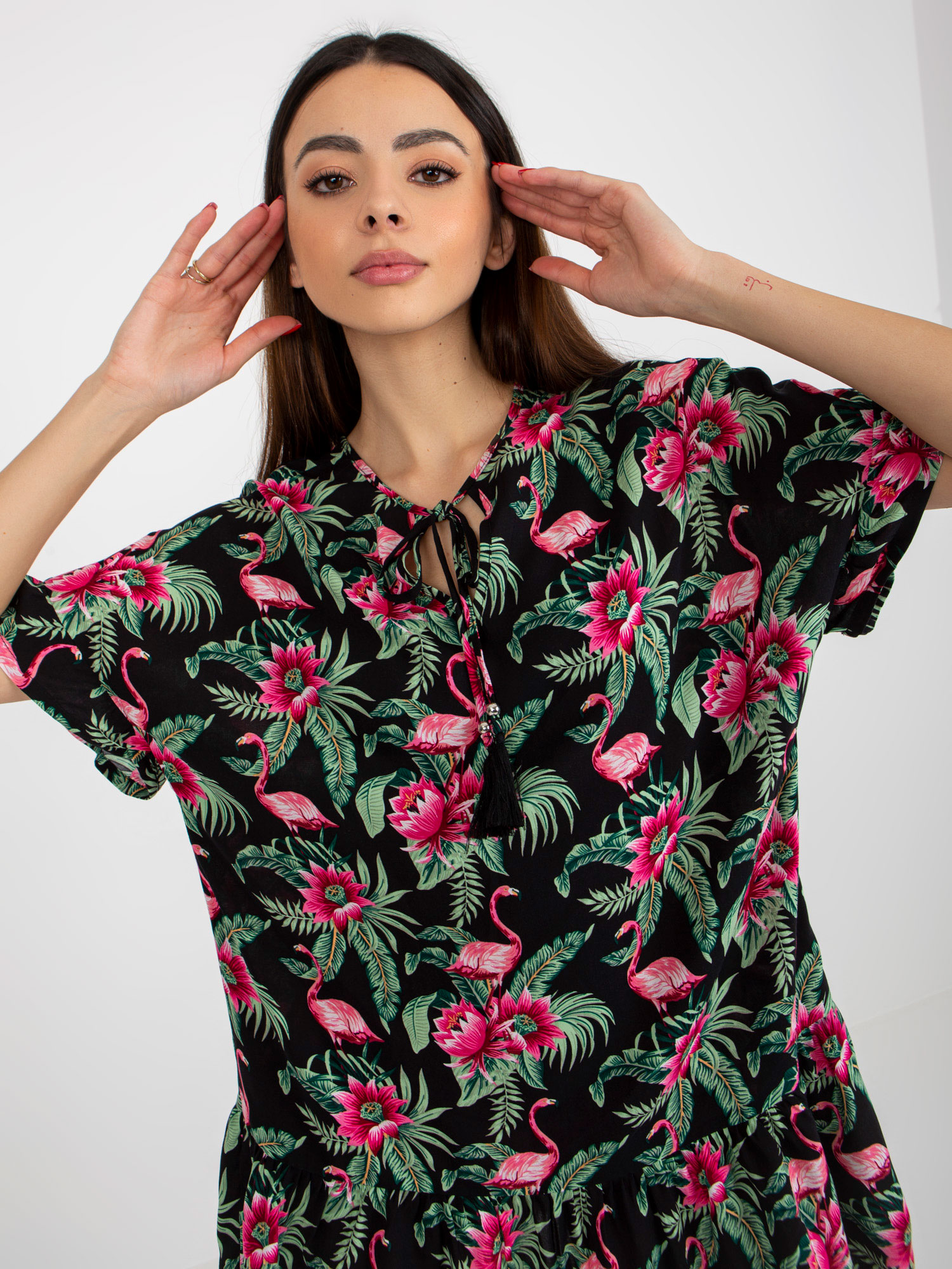 Dress-D73771M30306C-black-green