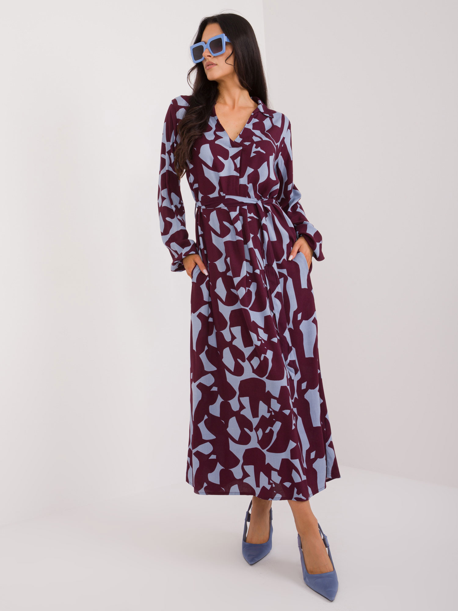 Dress-D73771M30433A-burgundy