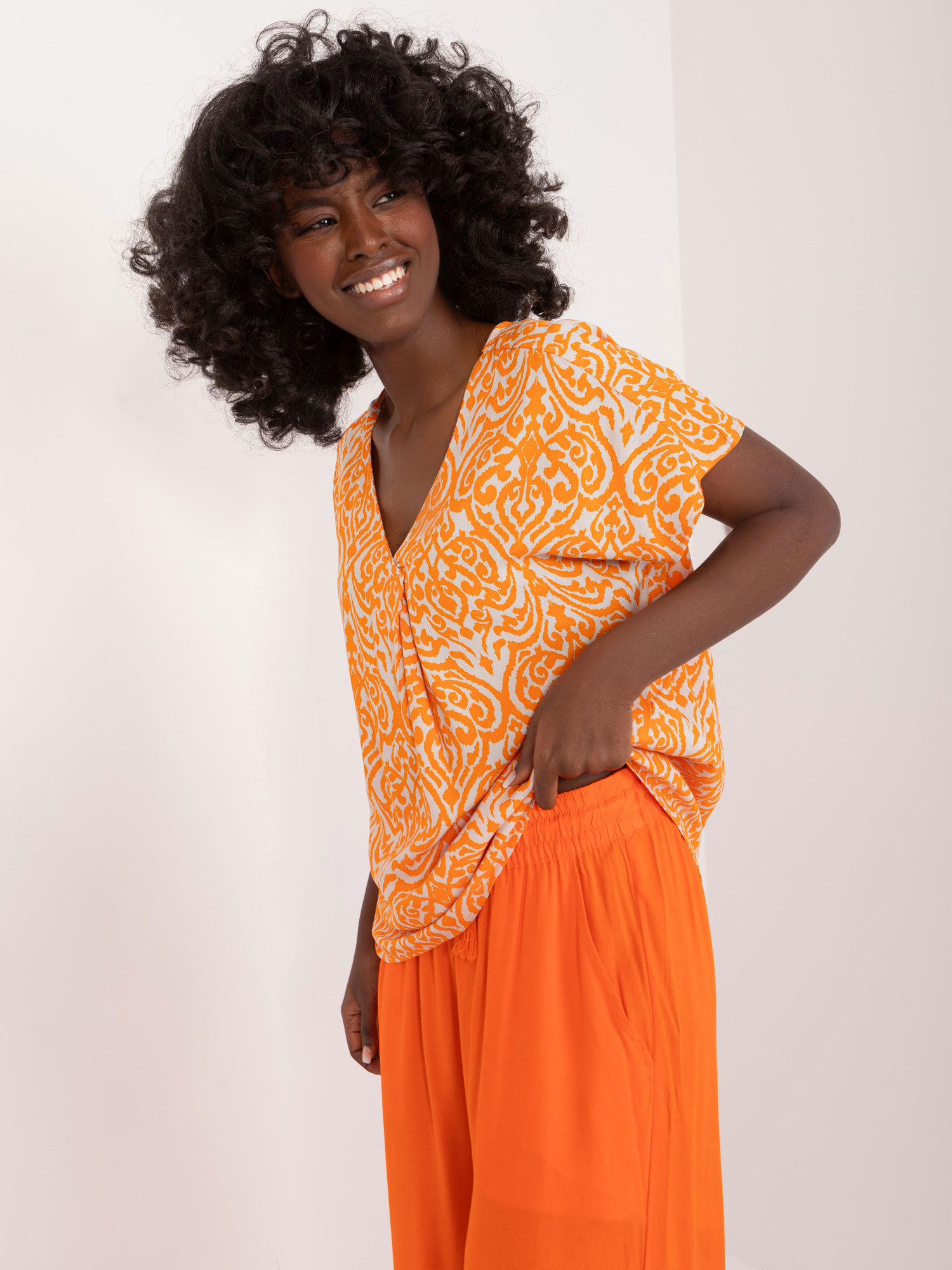Blouse-D73771M11171A-orange