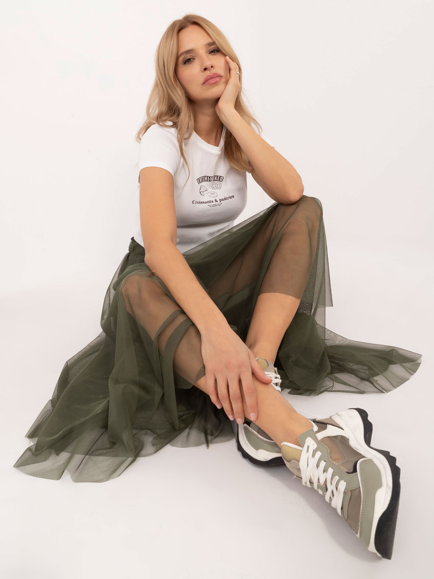 Skirt-DHJ-SD-19568.13X-khaki